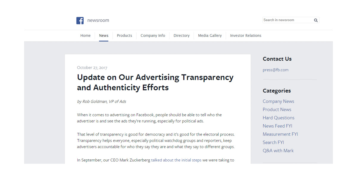 Facebook Ads Transparency | Widen Agency - Web Marketing Agency